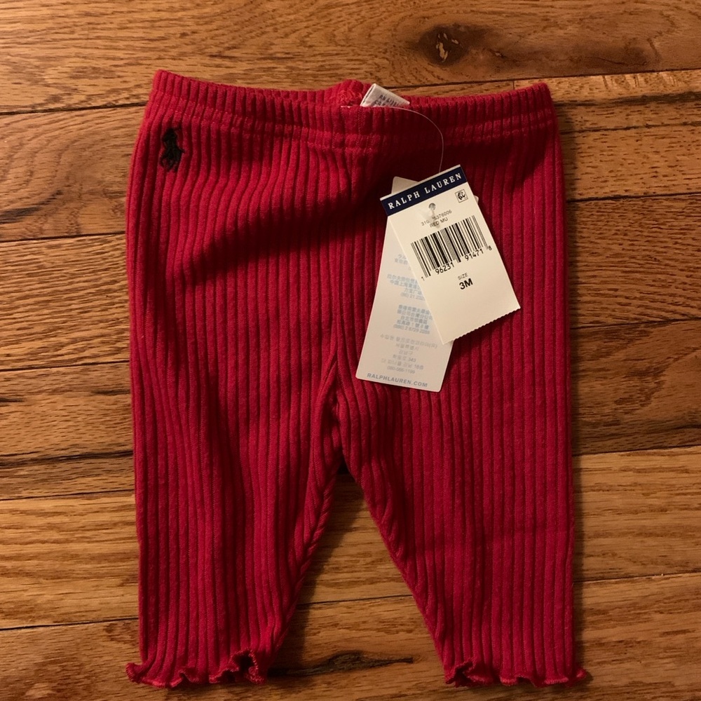 Ralph Lauren knit sets Ribbed leggings Cardigan baby girl 3M